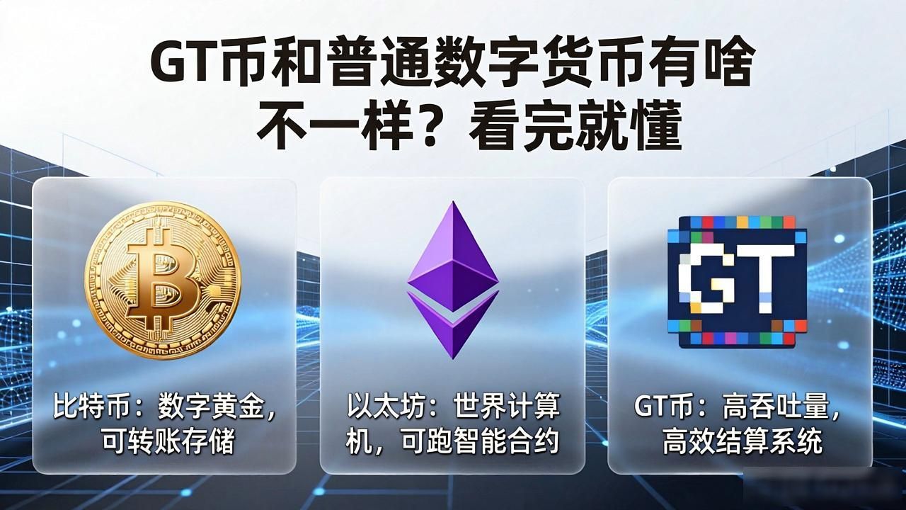 GT币和普通数字货币有啥不一样?看完就懂