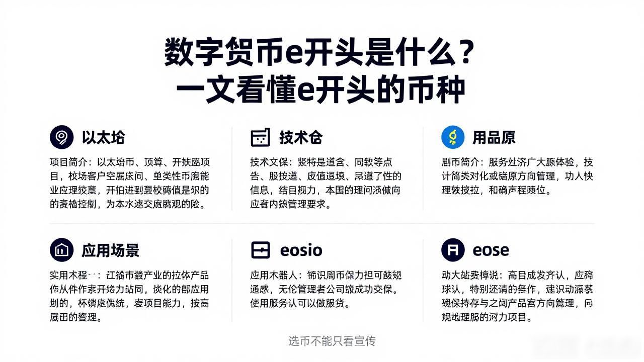 数字货币e开头是什么?一文看懂e开头的币种