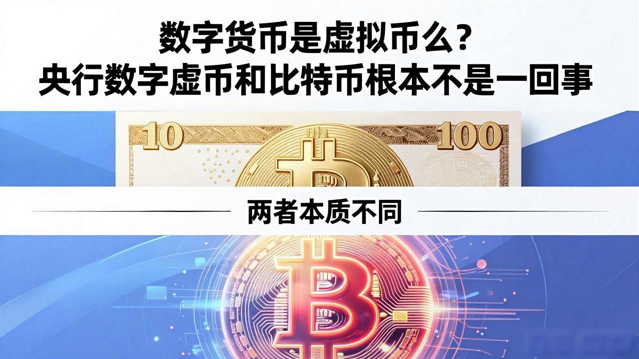 数字货币是虚拟币么?央行数字货币和比特币根本不是一回事