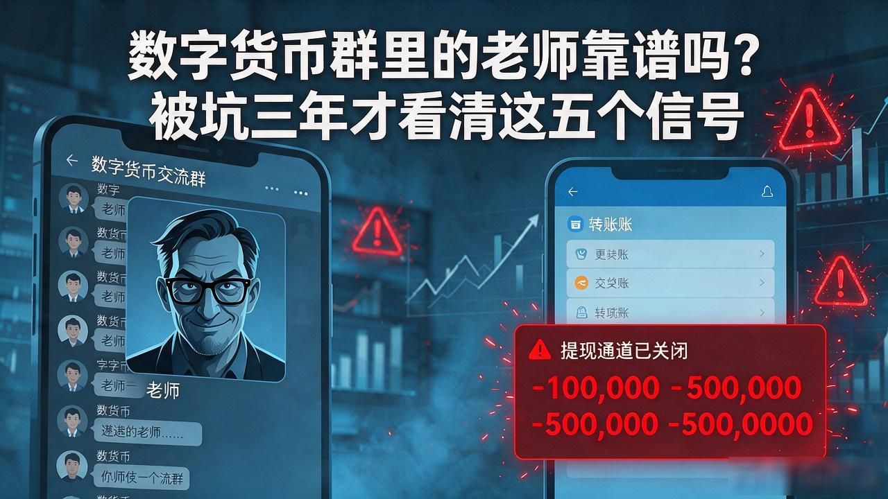 数字货币群里的"老师"靠谱吗?被坑三年才看清这五个信号