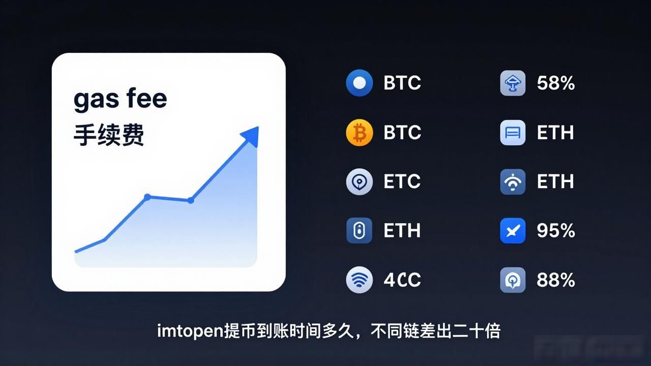imtoken提币到账时间多久,不同链差出二十倍