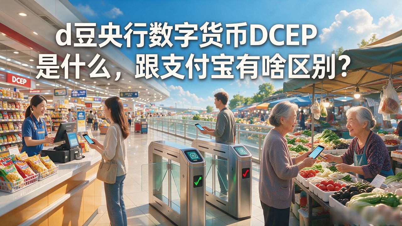 d豆央行数字货币DCEP是什么,跟支付宝有啥区别