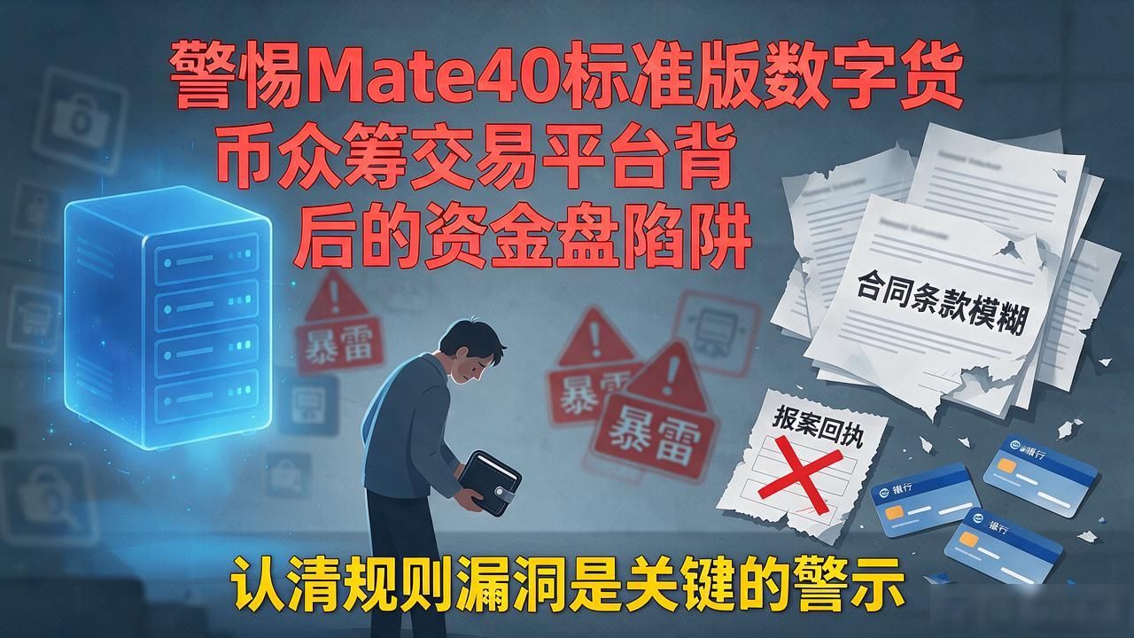 警惕Mate40标准版数字货币众筹交易平台背后的资金盘陷阱