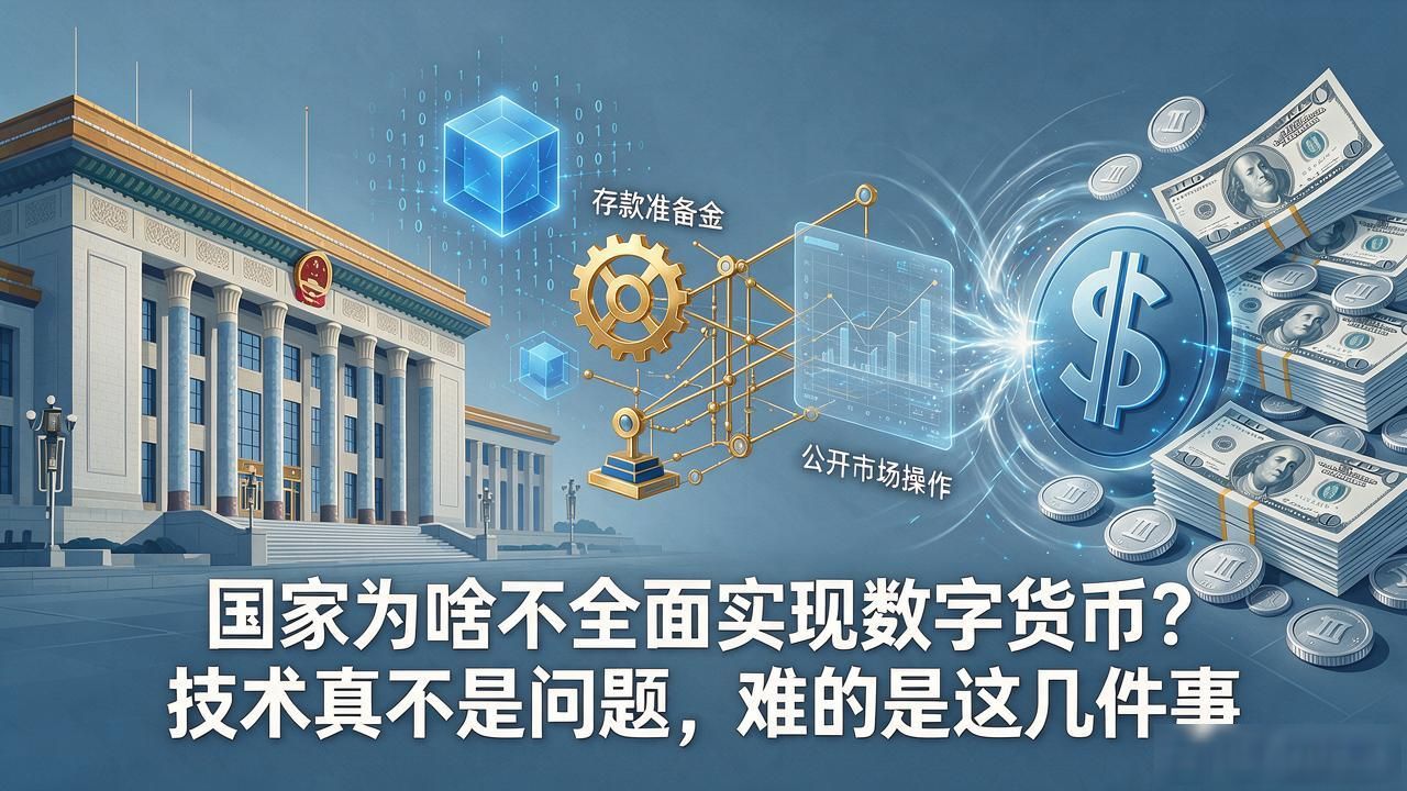国家为啥不全面实现数字货币?技术真不是问题,难的是这几件事
