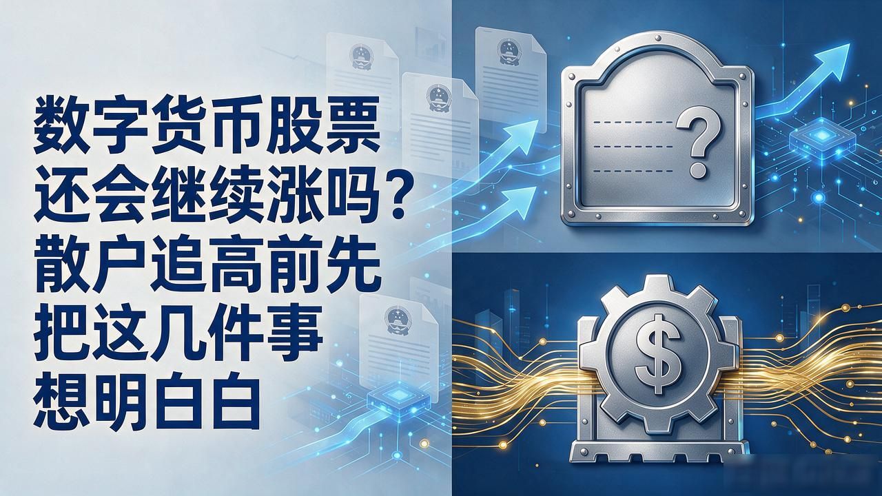 数字货币股票还会继续涨吗?散户追高前先把这几件事想明白