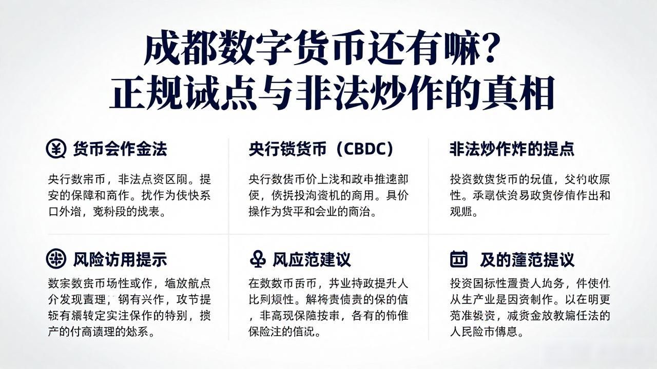 成都数字货币还有嘛?正规试点与非法炒作的真相