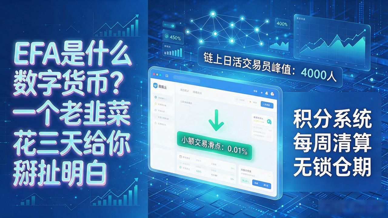 EFA是什么数字货币?一个老韭菜花三天给你掰扯明白