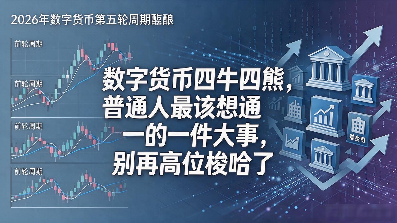 数字货币四牛四熊,普通人最该想通的一件大事,别再高位梭哈了