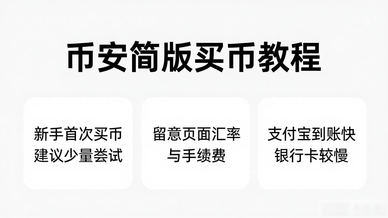 币安简版买币教程